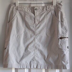 Columbia Lightweight Off-White Cargo Skirt Women's Size 10